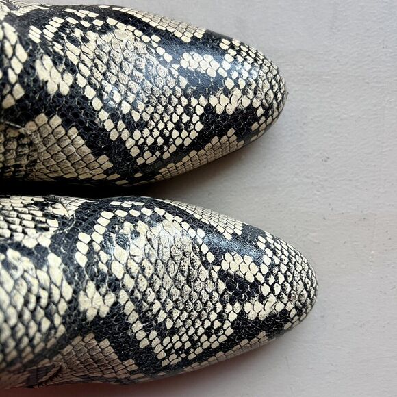 Chie Mihara Naylon Beige Snakeskin Mid Calf Block Heel Boot Women EU 39.5 US 8.5 - Picture 8 of 16